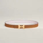 Mini Constance belt buckle & Reversible leather strap 24 mm
